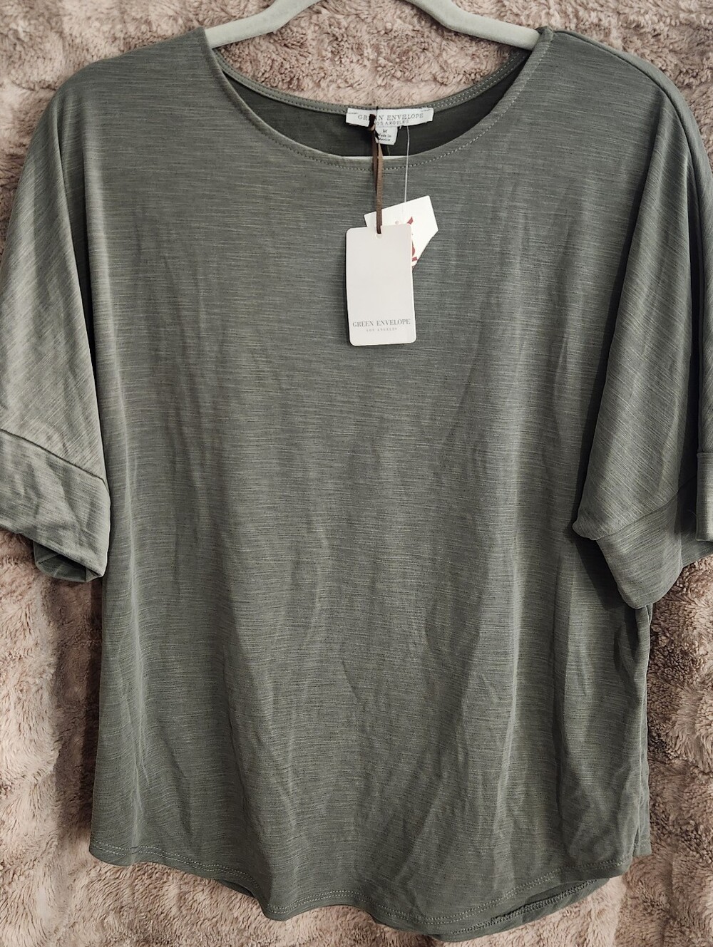 Nwt Green Envelope Top